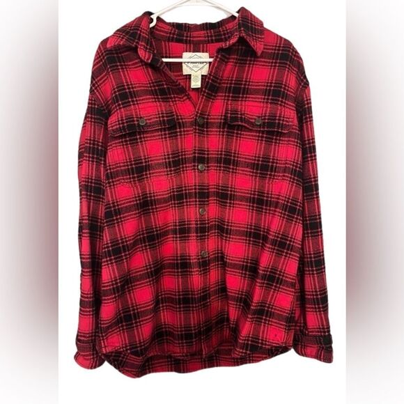 Men’s St John's Bay Classic Fit Legacy Flannel Shirt  Size Large - Picture 1 of 9